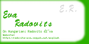 eva radovits business card